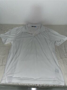 Roundtree And Yorke Performance Polo Sz XL White Short Sleeve